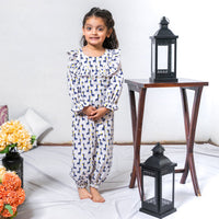 Thumbnail for Boy & Girl Cotton Handblock Blue Animal Printed twinning set Duo