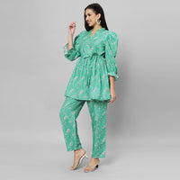 Thumbnail for Emerald Elegance Rayon Coord Set