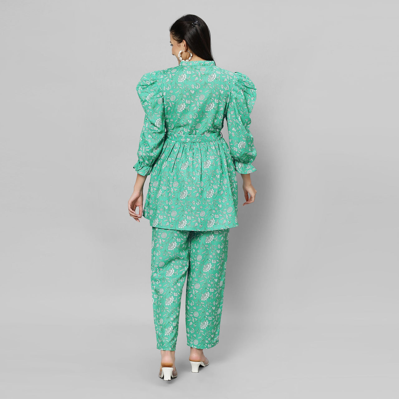 Emerald Elegance Rayon Coord Set