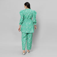 Thumbnail for Emerald Elegance Rayon Coord Set