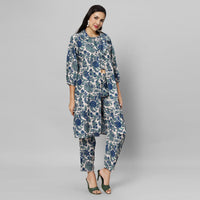 Thumbnail for Mystic Floral 3-Piece Cotton Linen Coord Set