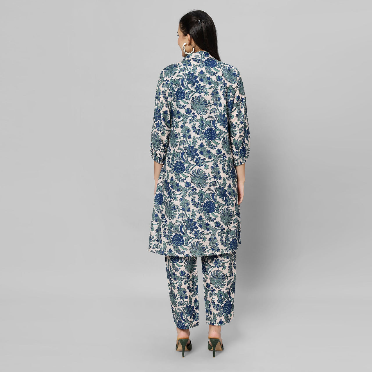 Mystic Floral 3-Piece Cotton Linen Coord Set