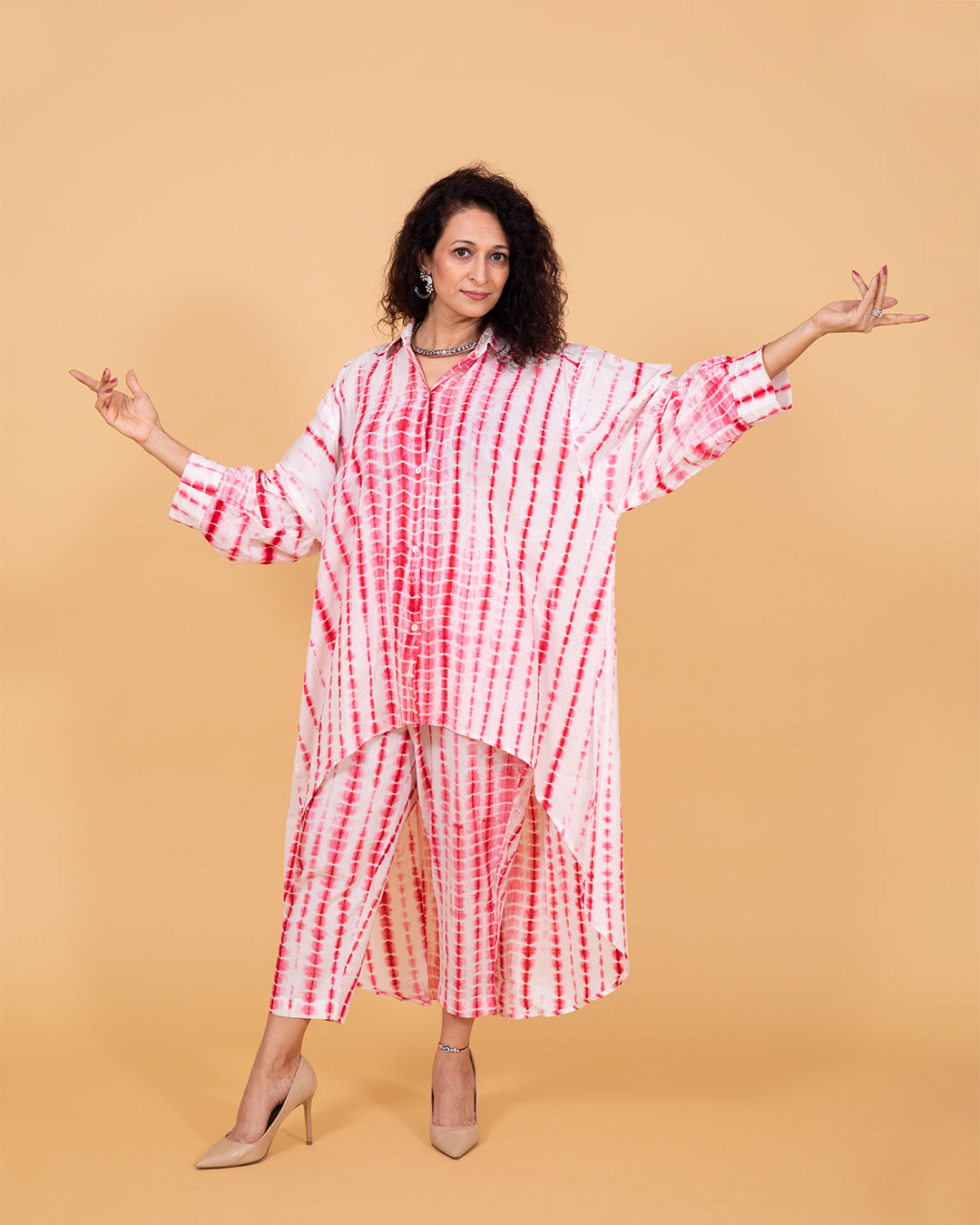Red tie and dye coord set