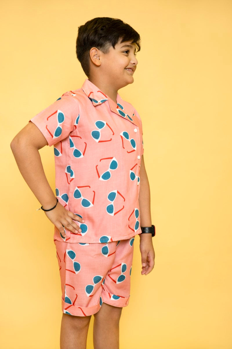 “Popp”-ins Coral & Blue Boys’ Coord Set