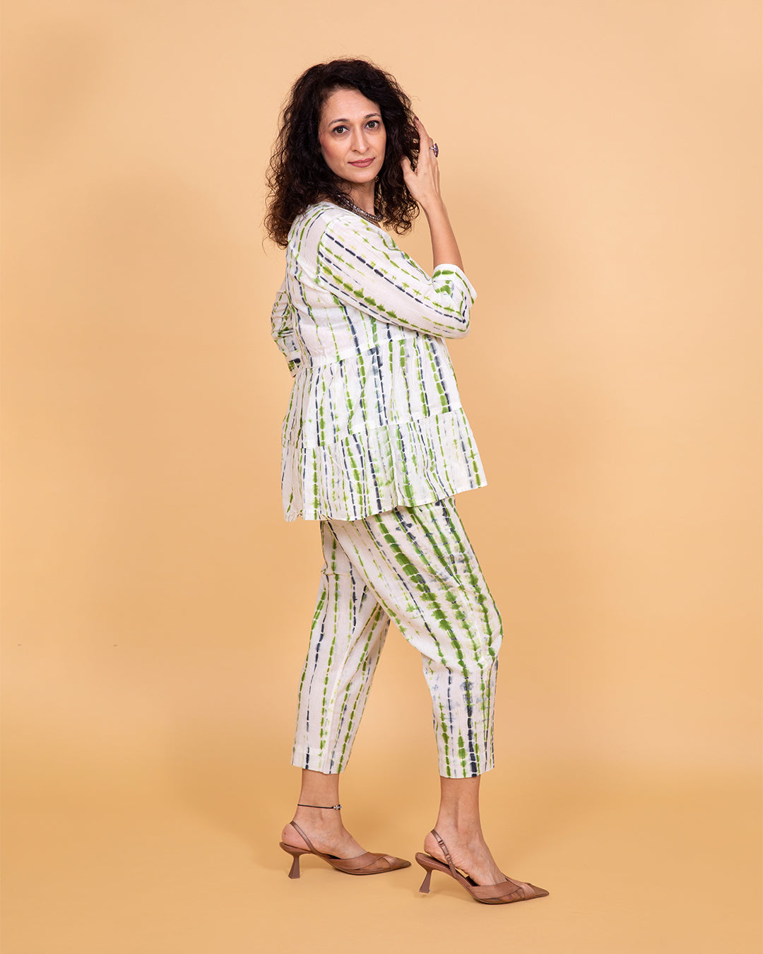 Green tie and dye coord set
