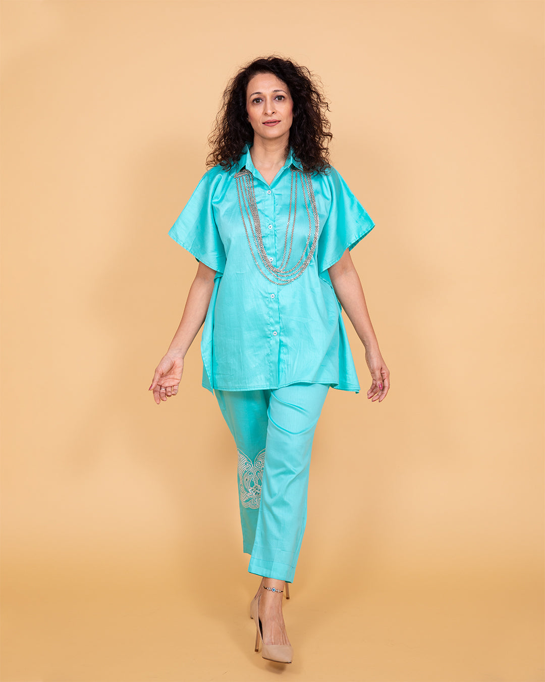 Firozi-blue co-ord set