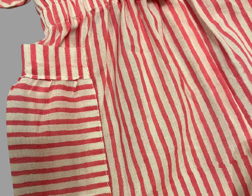 Pink scale and stripes Block Print Cotton Unisex Co-ord Set