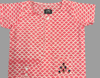 Thumbnail for Pink scale and stripes Block Print Cotton Unisex Co-ord Set