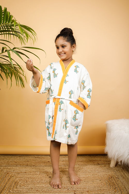 Premium Cotton Hand Block Printed Bathrobe