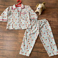 Thumbnail for Pista Green Soft Cotton Nightwear For Boys