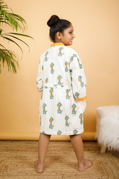 Premium Cotton Hand Block Printed Bathrobe