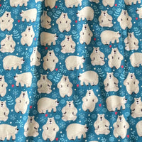 Thumbnail for Blue Bear Soft Cotton Block Print Nighty For Girl's