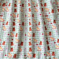 Thumbnail for Pastel Green Brown Teddy Print Spun Cooton Sleeveless Nighty For Girls