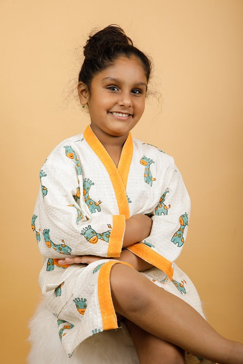 Premium Cotton Hand Block Printed Bathrobe