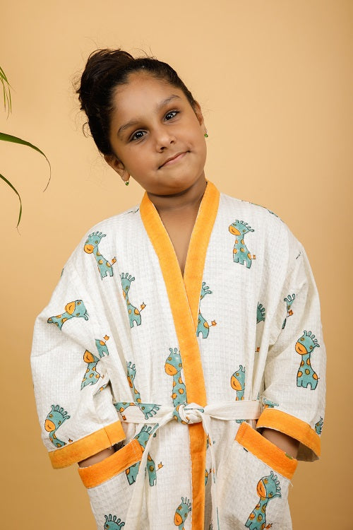 Premium Cotton Hand Block Printed Bathrobe