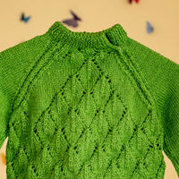 Thumbnail for Green Handknitted Woollen Pullover