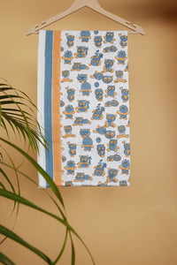 Thumbnail for Grey Teddy Print Premium Cotton Towel