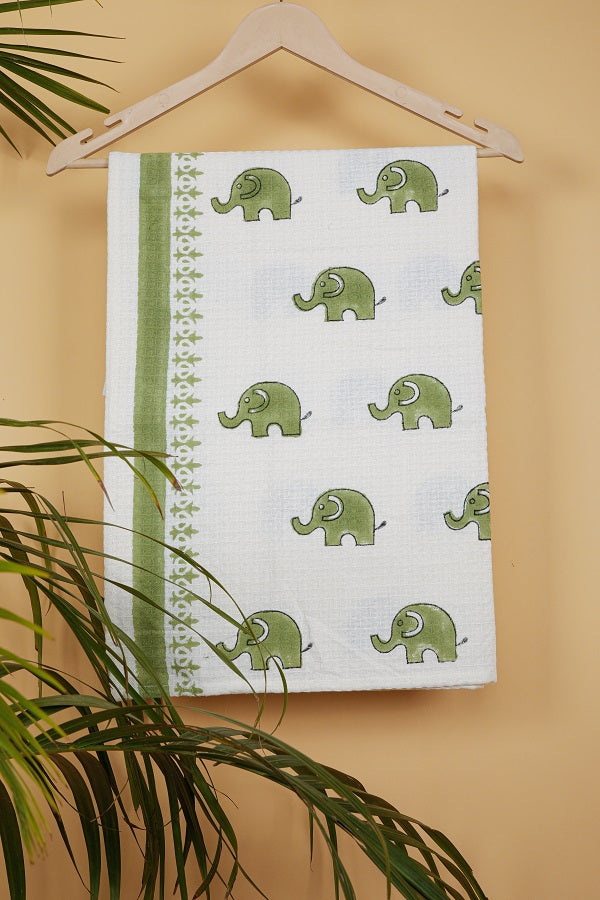 Elephant Print Premium Cotton Towel