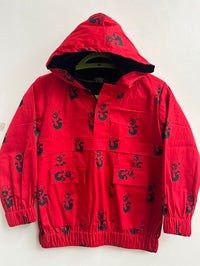 Thumbnail for Red Cotton Laycra Penguin Unisex Hoodie
