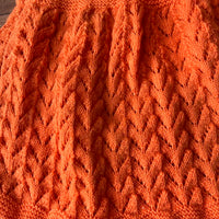 Thumbnail for Orange Handknitted Woollen Frock For Girls