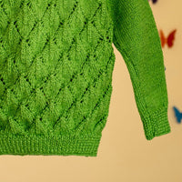 Thumbnail for Green Handknitted Woollen Pullover