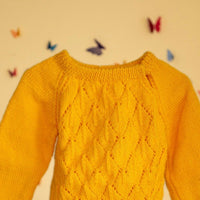 Thumbnail for Yellow Handknitted Woollen Pullover