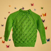 Thumbnail for Green Handknitted Woollen Pullover