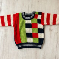 Thumbnail for Red & Green Check Infant Sweater