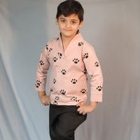 Thumbnail for Doggy Paw Double Layered Cotton Lycra Block Printed Unisex Co-ord Set