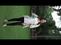 Green Cotton Shibori Kaftan Top for Women