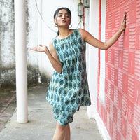 Thumbnail for Indigo Pausley Sleeveless Lounge Set - thesaffronsaga