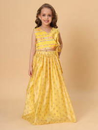 Thumbnail for Yellow Two Piece Party Wear Lehnga top set
