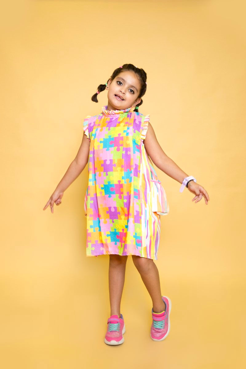 “Popp”-ins Pop Multicoloured Girls’ Sleeveless Dress