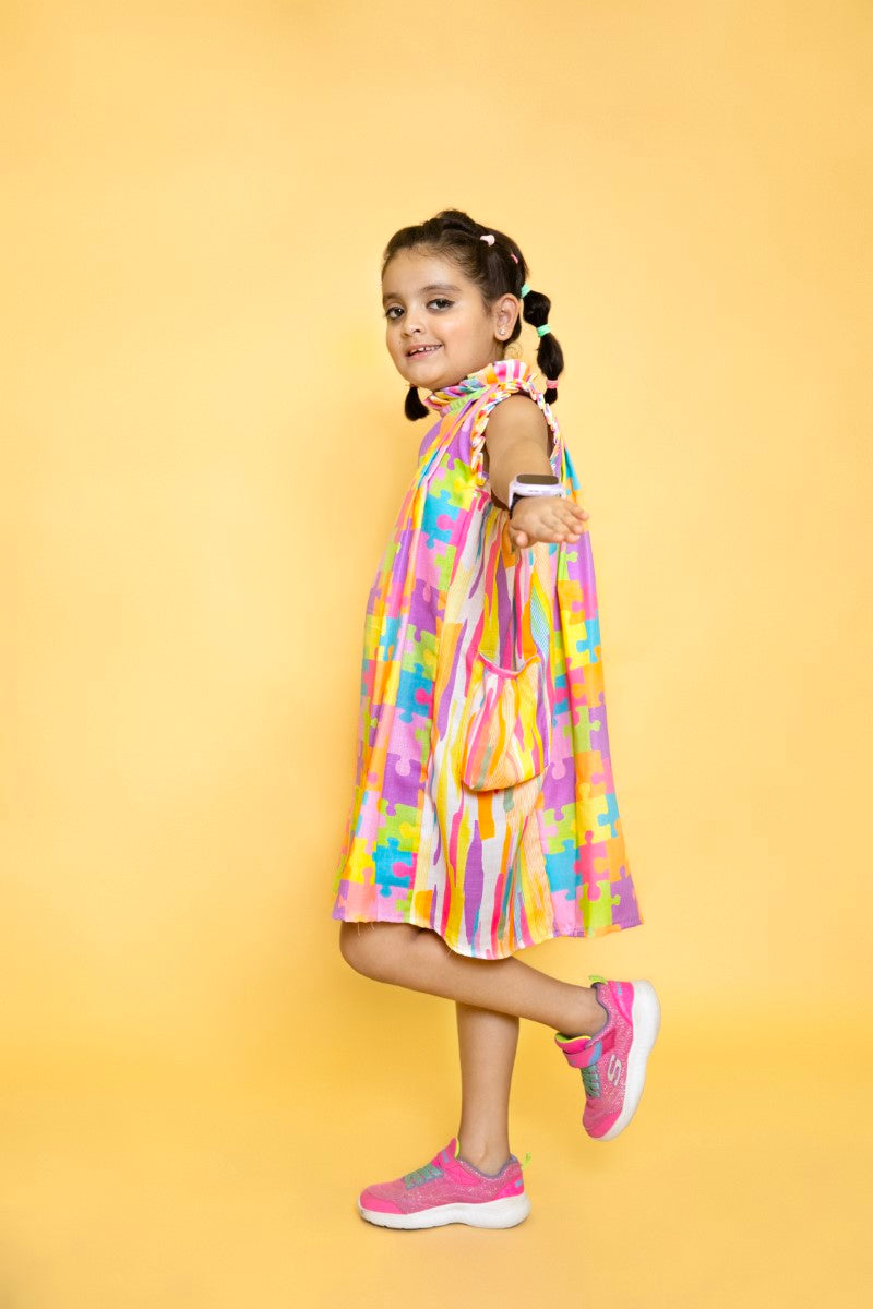 “Popp”-ins Pop Multicoloured Girls’ Sleeveless Dress