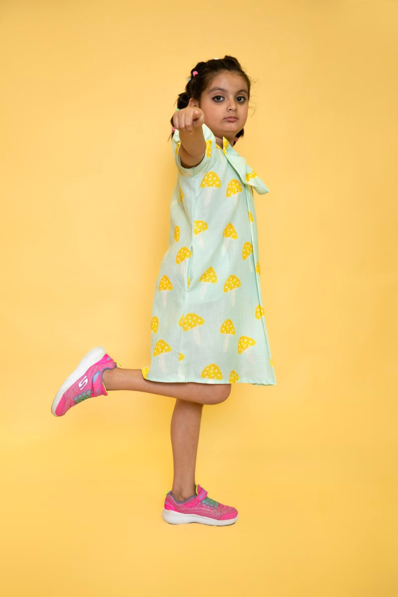 “Popp”-ins Ice Blue Mushroom Girls’ Dress