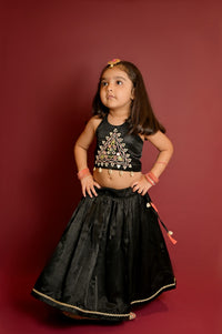 Thumbnail for Midnight Charm Black Chaniya Choli Set