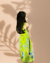 Thumbnail for Girls’ Green Digital Print Jumpsuit