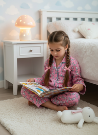 Thumbnail for Pink Bunny Print Unisex Spun Cotton Night Suit