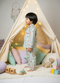 Thumbnail for Pista Green Soft Cotton Nightwear For Boys