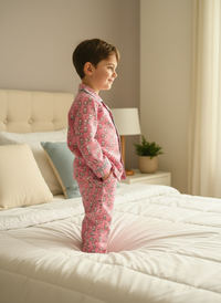 Thumbnail for Pink Bunny Print Unisex Spun Cotton Night Suit