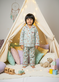 Thumbnail for Pista Green Soft Cotton Nightwear For Boys