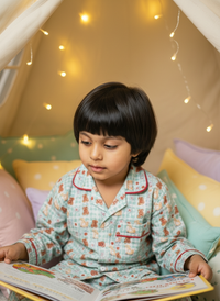 Thumbnail for Pista Green Soft Cotton Nightwear For Boys