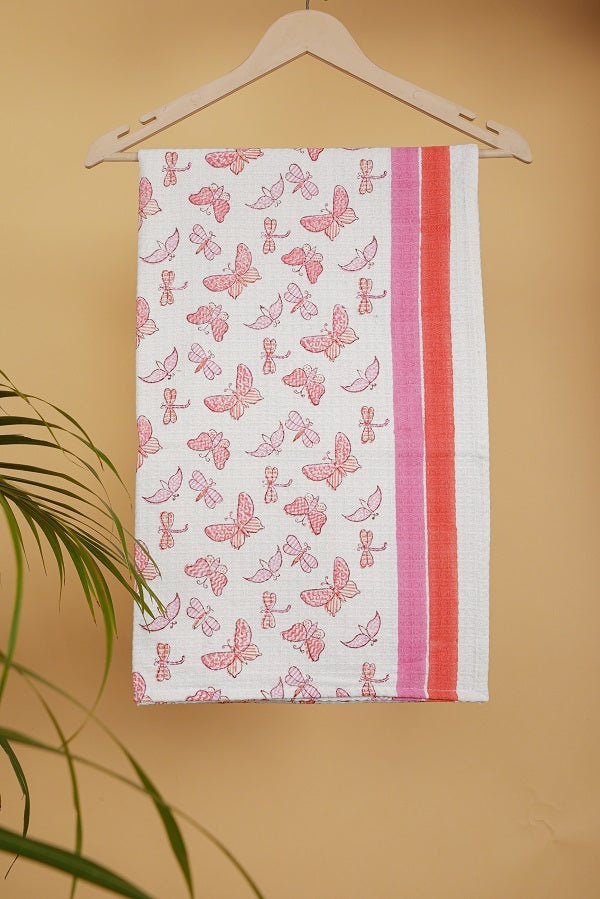 Butterfly Print Premium Cotton Towel