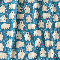 Thumbnail for Blue Bear Soft Cotton Block Print Nighty For Girl's