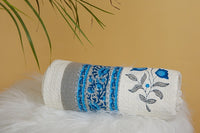 Thumbnail for Blue floral Print Premium Cotton Towel
