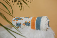 Thumbnail for Grey Teddy Print Premium Cotton Towel