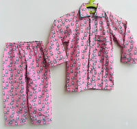 Thumbnail for Pink Bunny Print Unisex Spun Cotton Night Suit
