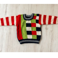 Thumbnail for Red & Green Check Infant Sweater