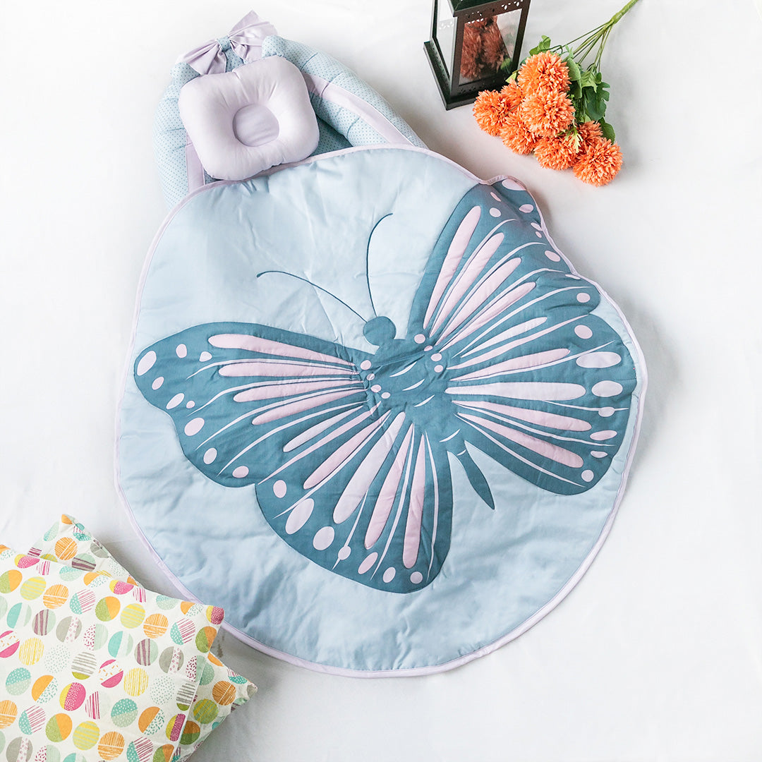 Butterfly Theme Quilted Play Mat