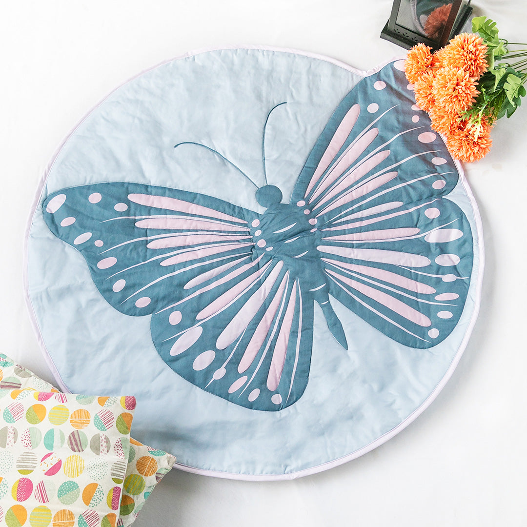 Butterfly Theme Quilted Play Mat